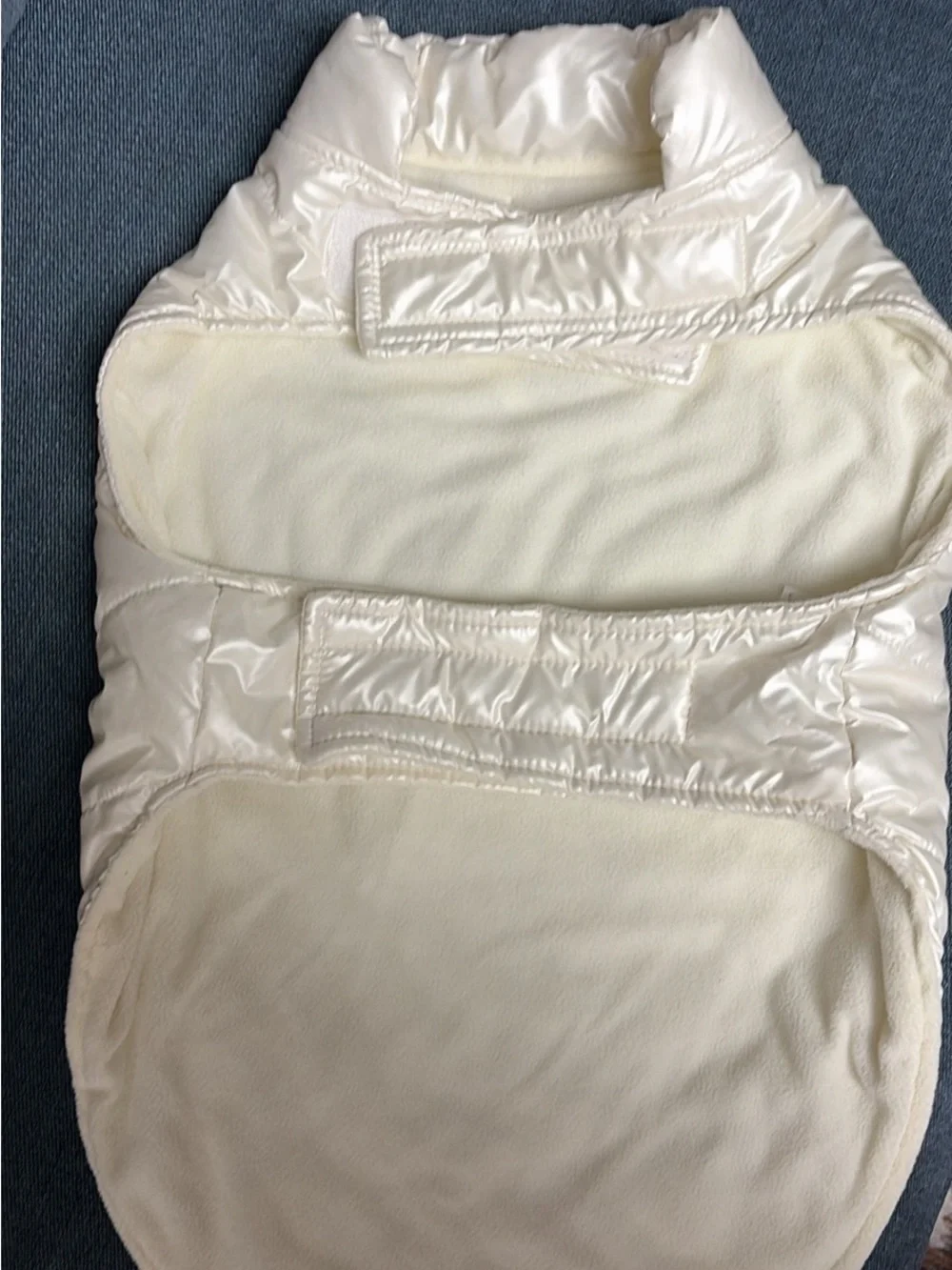 Cozy White Quilted Dog Vest - Insulated Jacket for Small Breeds